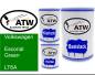 Preview: Volkswagen, Escorial Green, LT6A: 500ml Lackdose + 500ml Klarlack + 250ml Härter - Set, von ATW Autoteile West.